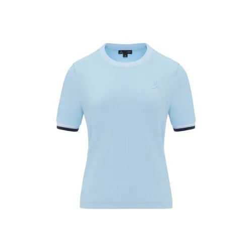 LI NING 1990 Classic Collection Короткий рукав T-рубашки Женские Ледниково-голубой