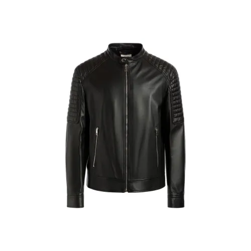 BALLY Черные Мужские Кожаные Куртки