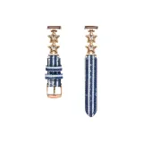 Розовое золото, полосы, деним