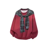 Синий шаль + бордовый