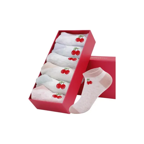 MAXDAVID M88050 Вишня Вышивка Хлопковые носки Женские носки