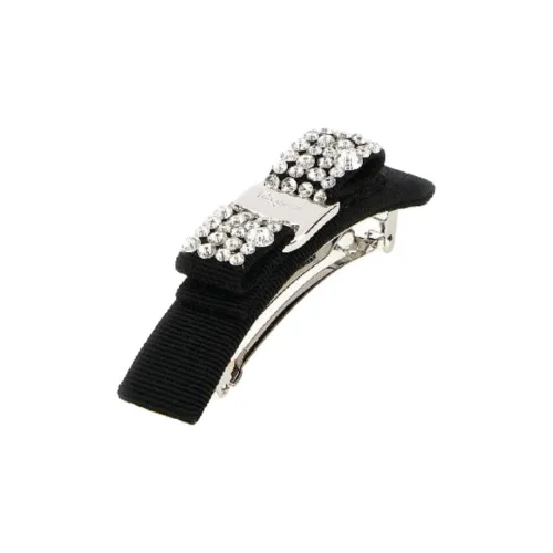 FERRAGAMO Кристальные заколки для волос женские черные