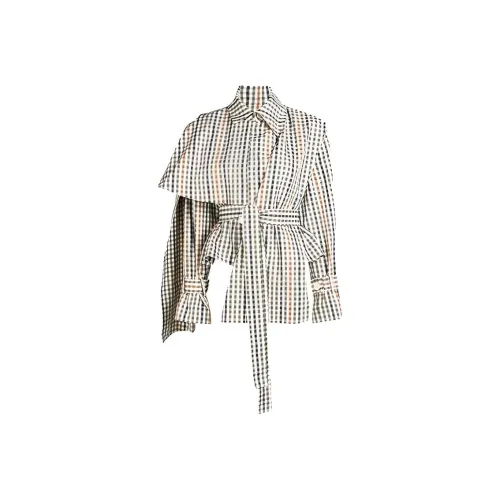 Leather Cat Белый Женские Рубашки