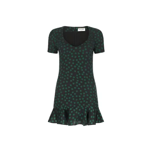 SAINT LAURENT SS22 Короткий рукав Платье Женское Черное