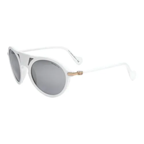 Moncler Пластик Круглый Солнцезащитные очки Мужской Белый