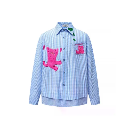 WAYHWEI Синий Унисекс Рубашки