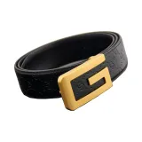 Золотая пряжка + черный ремешок (Консервы Be Cut Короткий)