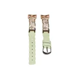 Волновой узор, зернистая кожа, личи, ремень - мятно-зеленый