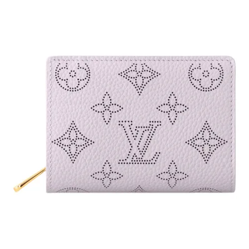 LOUIS VUITTON Пunched Mahina Телячья кожа Кошелек Женские Розово-фиолетовый