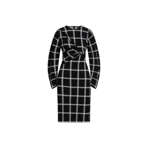 Stella McCartney Черное Женское Длинное Платье с Рукавами