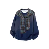 Синий шарф + темно-синий