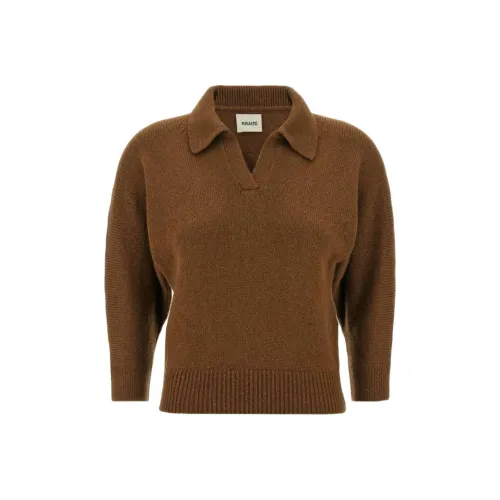 KHAITE Коричневый Женские Поло