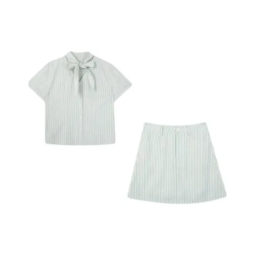 VKXOW Светло-зеленый Женские Комплекты с юбкой