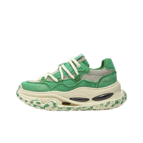 Wooden Rabbit Амортизация Устойчивый к истиранию Дышащий Увеличивающий высоту Низкий Топ Тяжелая подошва Мужские кроссовки