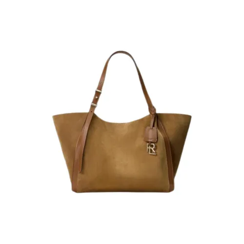 Ralph Lauren Collection Коровья кожа Тоут Сумка Сумка через плечо Женская Темно-коричневый Желтый Золото