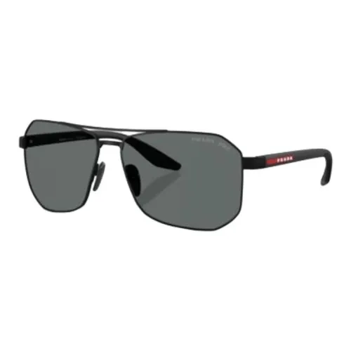 PRADA Металл Aviator Солнцезащитные очки Мужские Черные