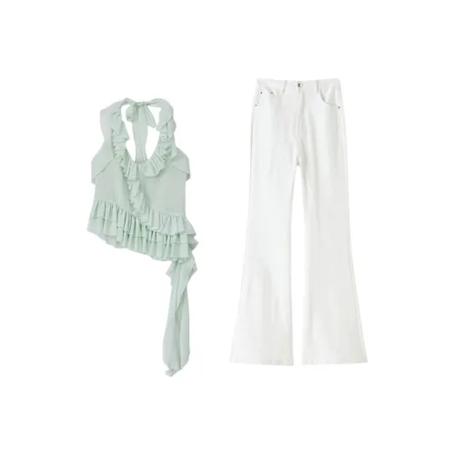 DOKZB Светло-зеленый Женские Повседневные костюмы