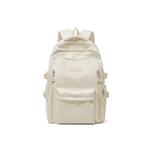 CinvaiKrose Ткань Рюкзак Компьютерная Дорожная Сумка Рюкзак Большой Женский Светло-фиолетовый Экрю