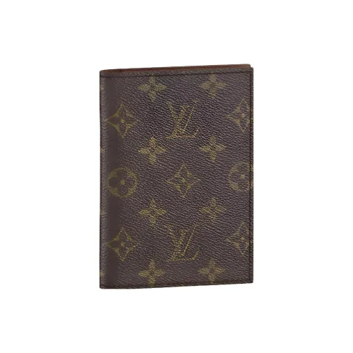 LOUIS VUITTON Покрытый холст Картхолдер Держатель для паспорта Мужской Коричневый
