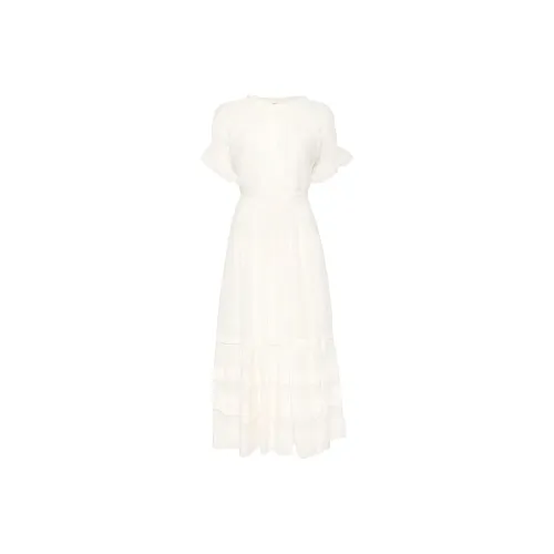 Ulla Johnson SS24 Короткое платье с короткими рукавами цвет белый