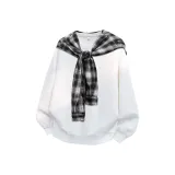 Чёрный шаль + белый