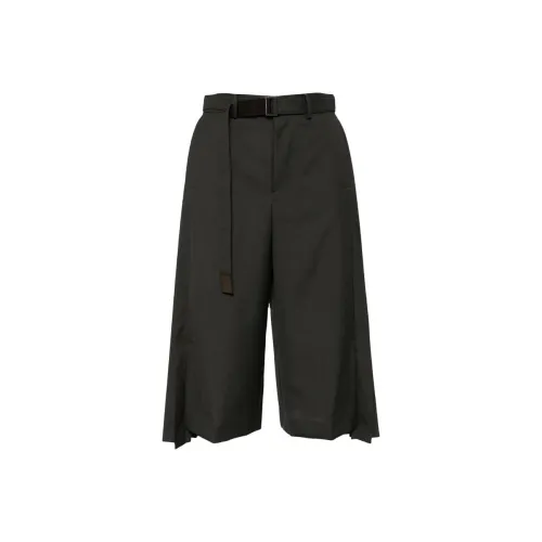 Sacai co-brand Темный хаки Женские Повседневные брюки