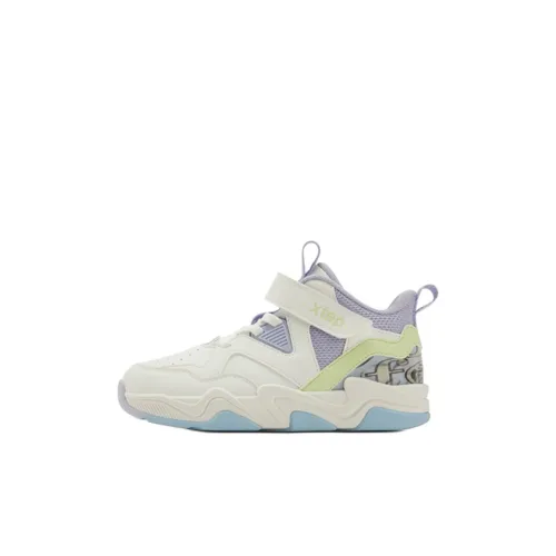 XTEP Детские баскетбольные кроссовки High Top Парусный Белый/Снег Синий Фиолетовый Для дошкольников