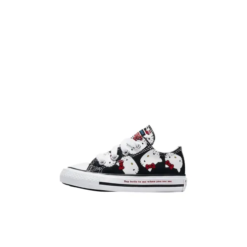 Hello Kitty x Converse CHUCK Low Топ Обувь для малышей Белый Черный Infant и Toddler