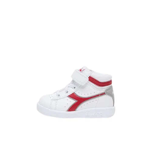 DIADORA Game P Высокие Топы Обувь для малышей Белый Красный Infant и Toddler