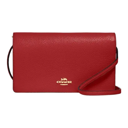 COACH Anna Кожа Сумка через плечо Женская Красная