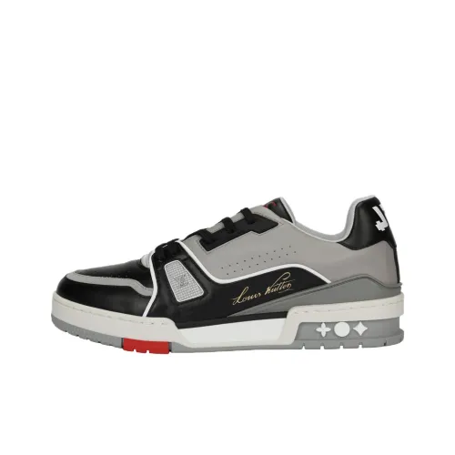 LOUIS VUITTON Тренер Стильные Скейтбординги Унисекс Черный Серый