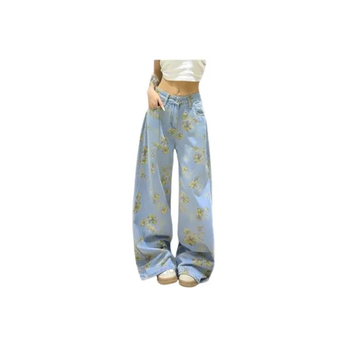 Wooden Rabbit Синий Женские Джинсы