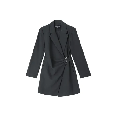 THE SEA LIFE Длинное платье с длинными рукавами женское