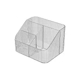 Щетка для макияжа, встроенная память, коробка - прозрачный белый, 4 отделения