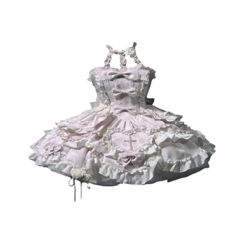 Подростки Meter Детская праздничная одежда Lolita с воротником-халтер Повседневное платье с бантом