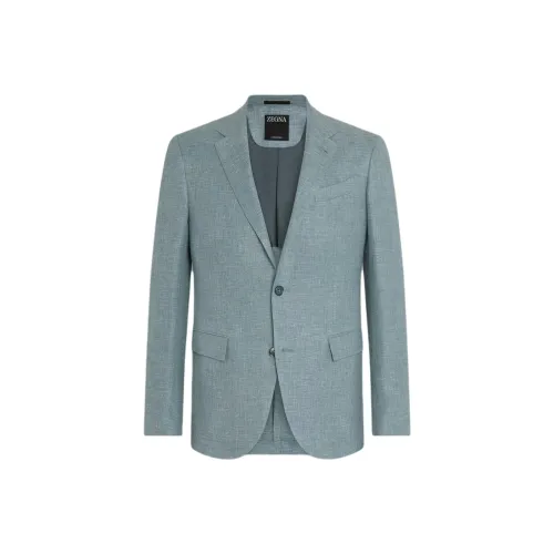 Ermenegildo Zegna Бирюзовый Мужской Деловой Костюм