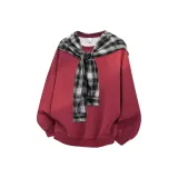 Чёрный шаль + бордовый