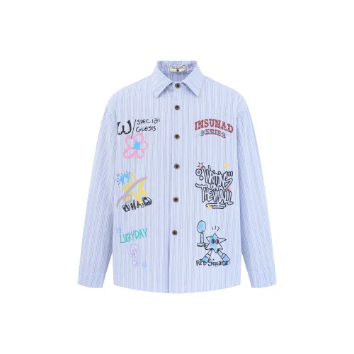 WAYHWEI Синий Унисекс Рубашки