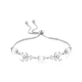 Браслет с четырехлистным клевером, искрящийся