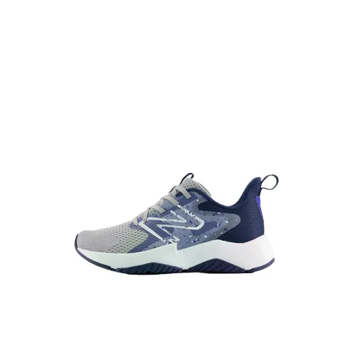 New Balance NB Rave RUN V2 Амортизация Дышащий Поддерживающий Низкий Топ Детские Беговые Кроссовки Синий Серый Унисекс
