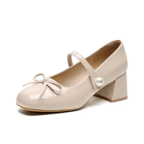 HUANAI Грубый каблук Мэри Джейн Женские туфли