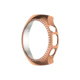 ПК Вырез-Украшенный стразами Защитный Чехол-Розово-золотой