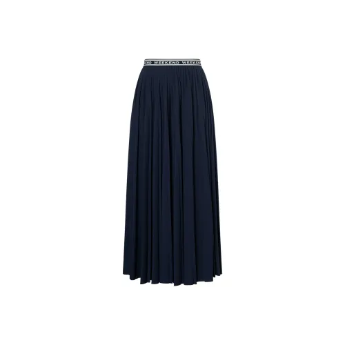 WEEKEND MaxMara Морской синий Женские Повседневные Длинные Юбки