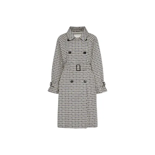 MaxMara Черный/Белый Женский Тренч