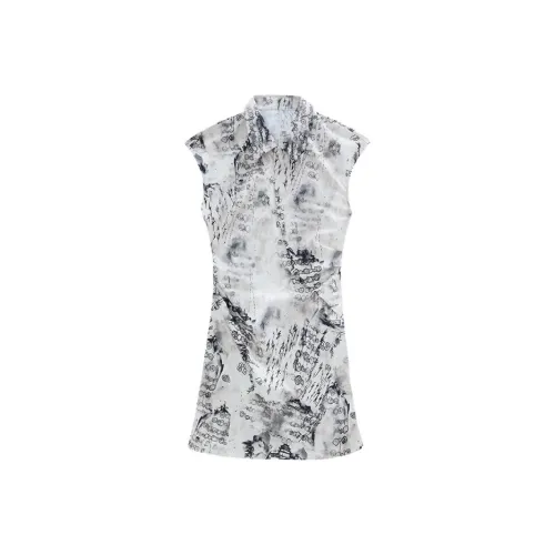 THE SEA LIFE Короткое платье с короткими рукавами, женское