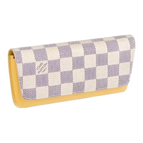 LOUIS VUITTON Холст и кожа Чехол для очков Женские Небесно-голубой Бежевый