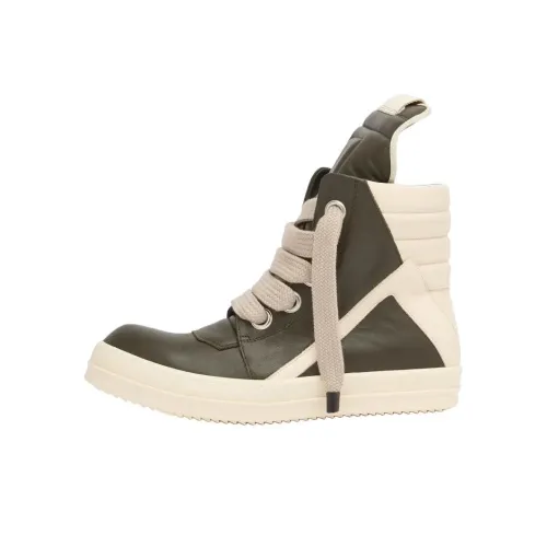 RICK OWENS совместный бренд RO Geobasket Высокие Кроссовки для скейтбординга Мужские Зеленые