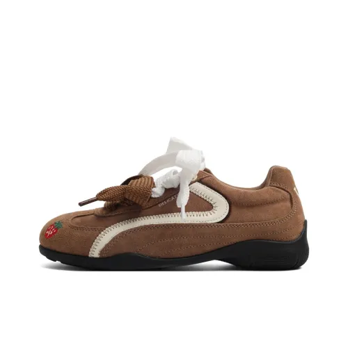 CENTRAL KITTY Низкий топ Немецкая армейская обувь Женская Кофейного цвета