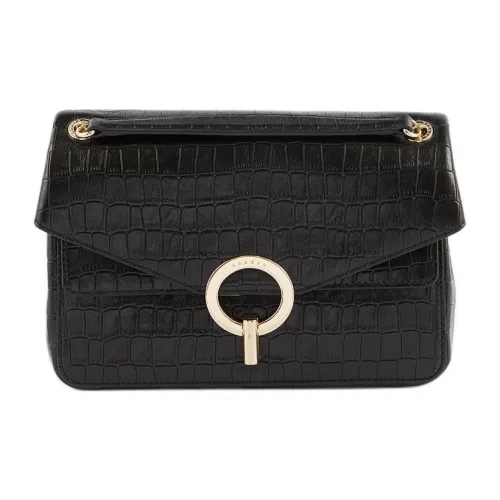 Sandro Конверт Сумка из коровьей кожи Сумка через плечо Сумка на плечо Средняя Женская Черная