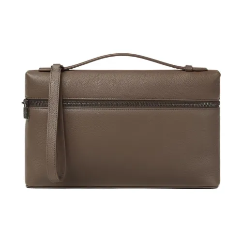 Loro Piana Extra Matte Телячья кожа Клатч Мужской Терракота